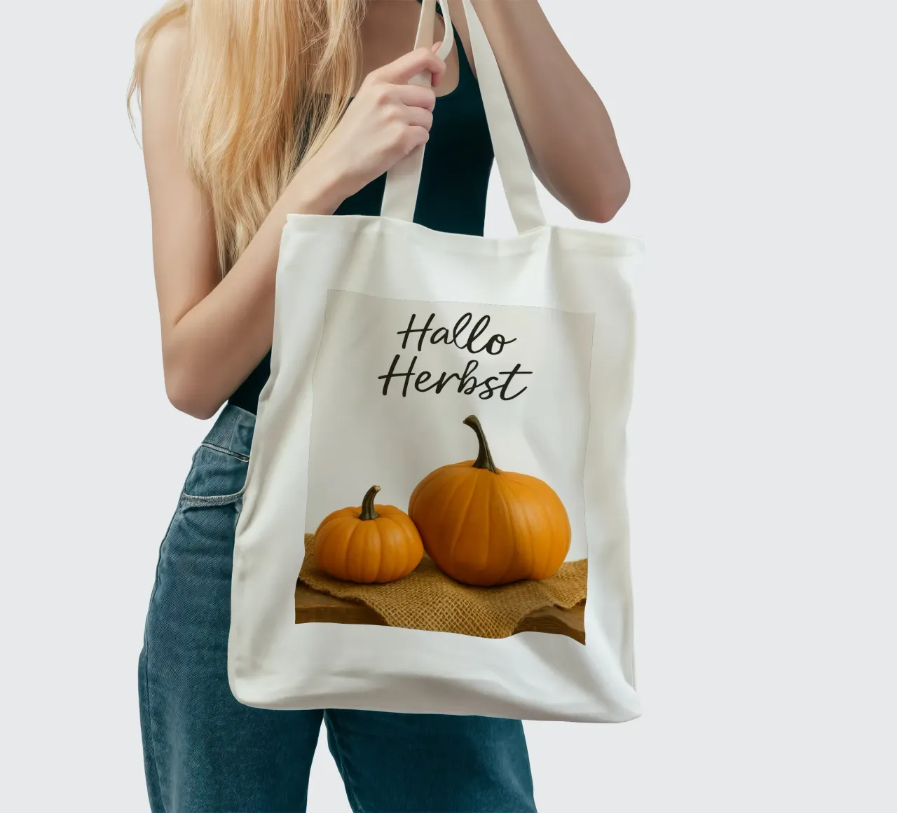Ciao zucca d'autunno | Zucca d'autunno Design borsa in juta da Casa Calm