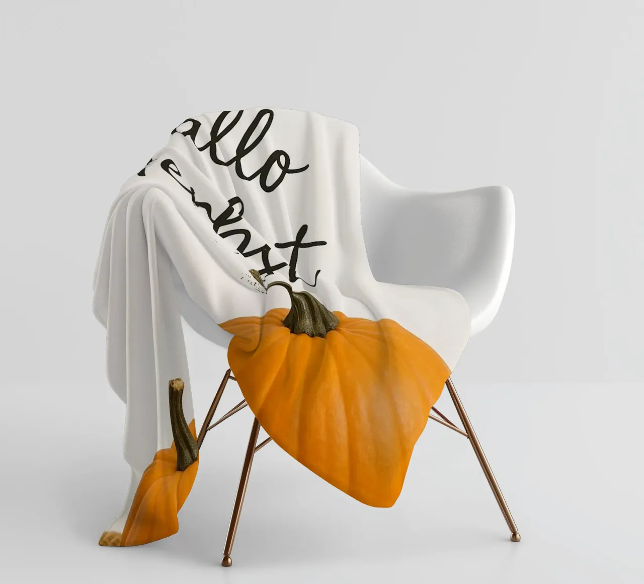 Ciao zucca d'autunno | Zucca d'autunno Design coperta in pile da Casa Calm