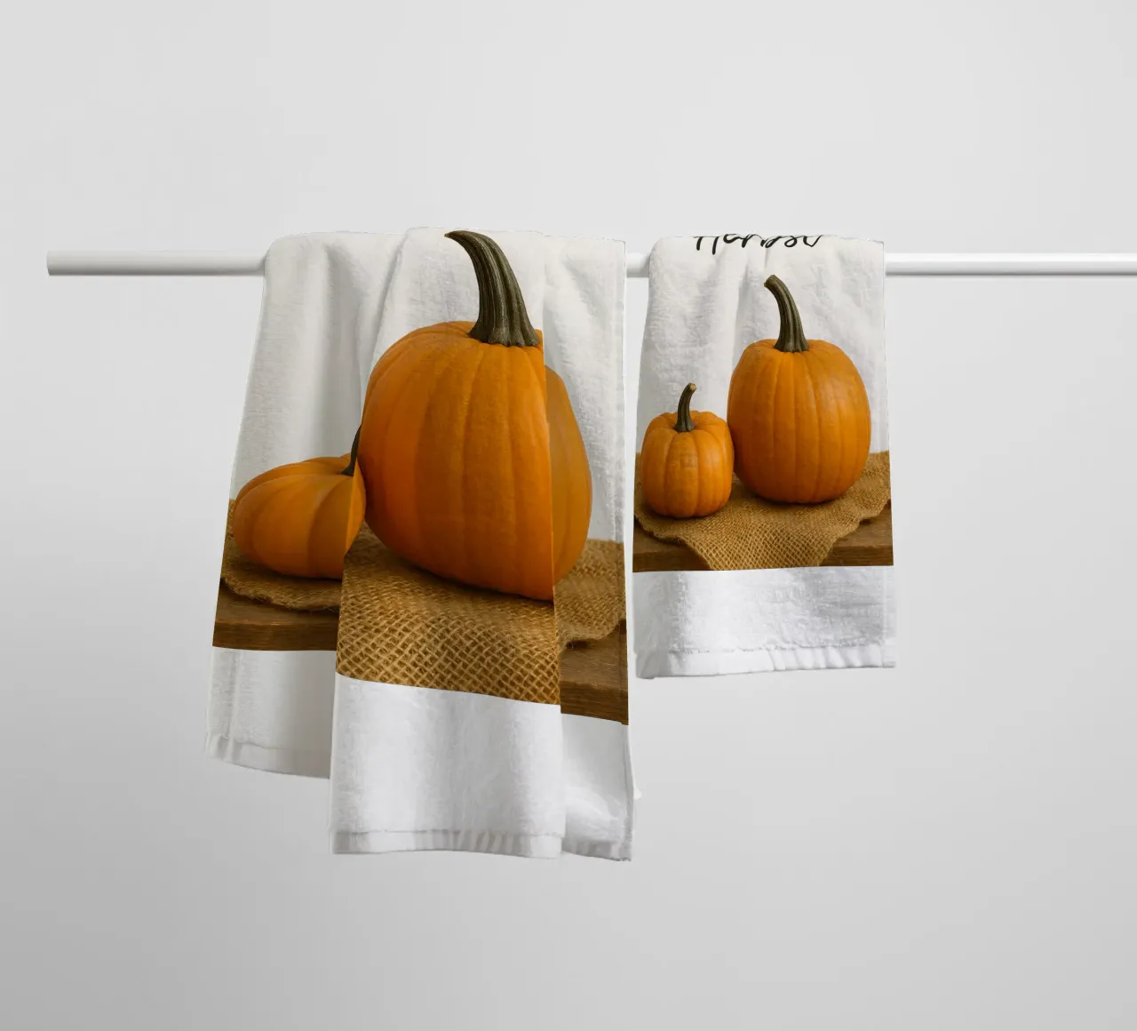 Ciao zucca d'autunno | Zucca d'autunno Design asciugamano da bagno da Casa Calm