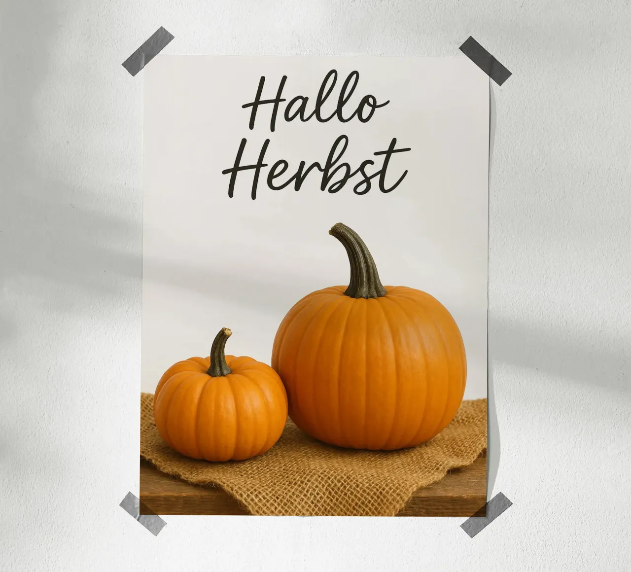 Ciao zucca d'autunno | Zucca d'autunno Design carta hahnemühle da Casa Calm