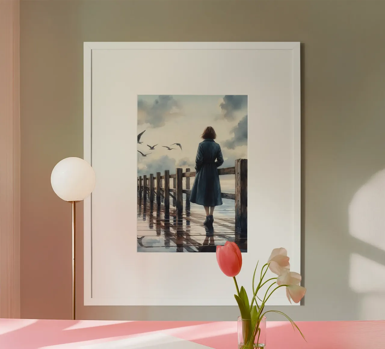 Solitudine sul molo poster da KANESYAARTS