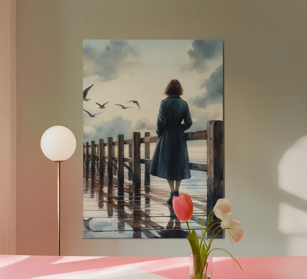 Solitudine sul molo poster da KANESYAARTS