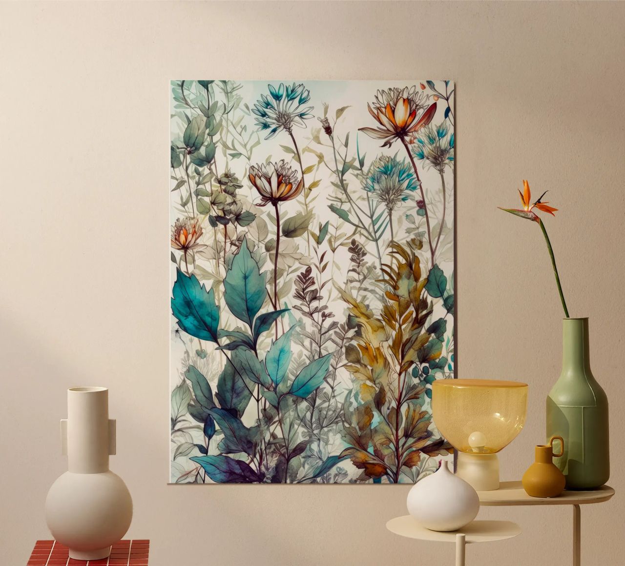 Prairie légère de plantes sauvages art poster de Justyna Jaszke JBJart