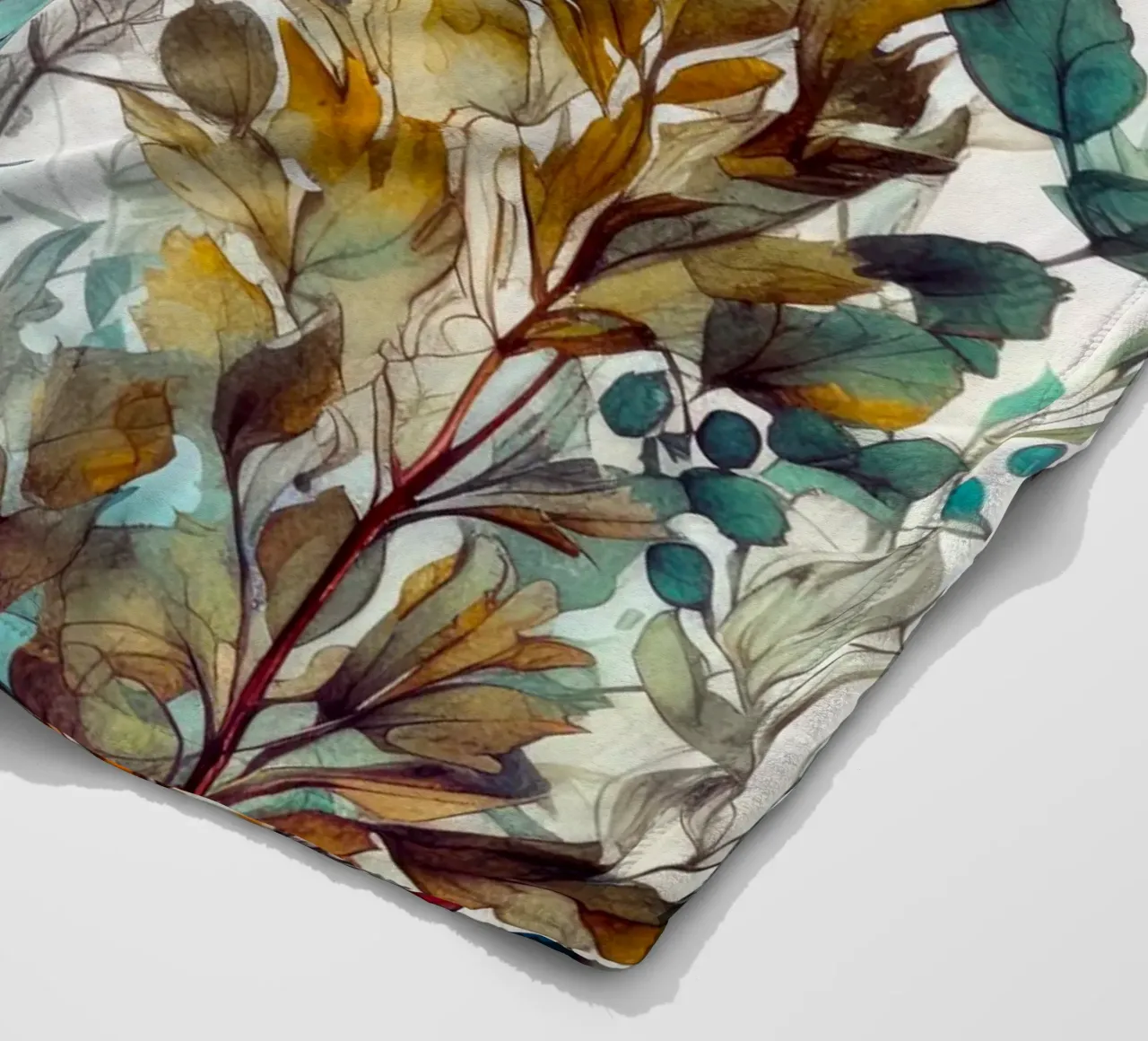Prato chiaro di piante selvatiche art coperta in pile da Justyna Jaszke JBJart