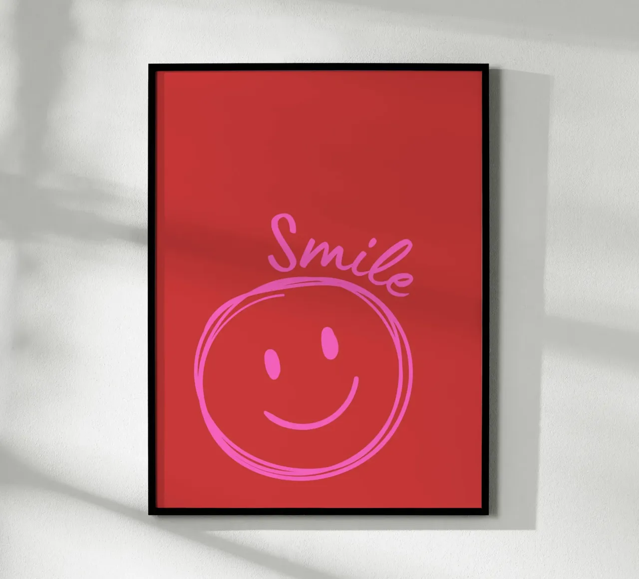 Smile poster con telaio in legno da DigiWunderwerk