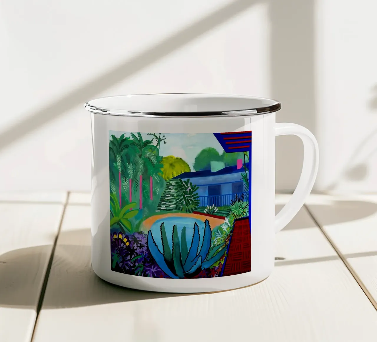 Dove fiore tazza in smalto da KOOL STORE