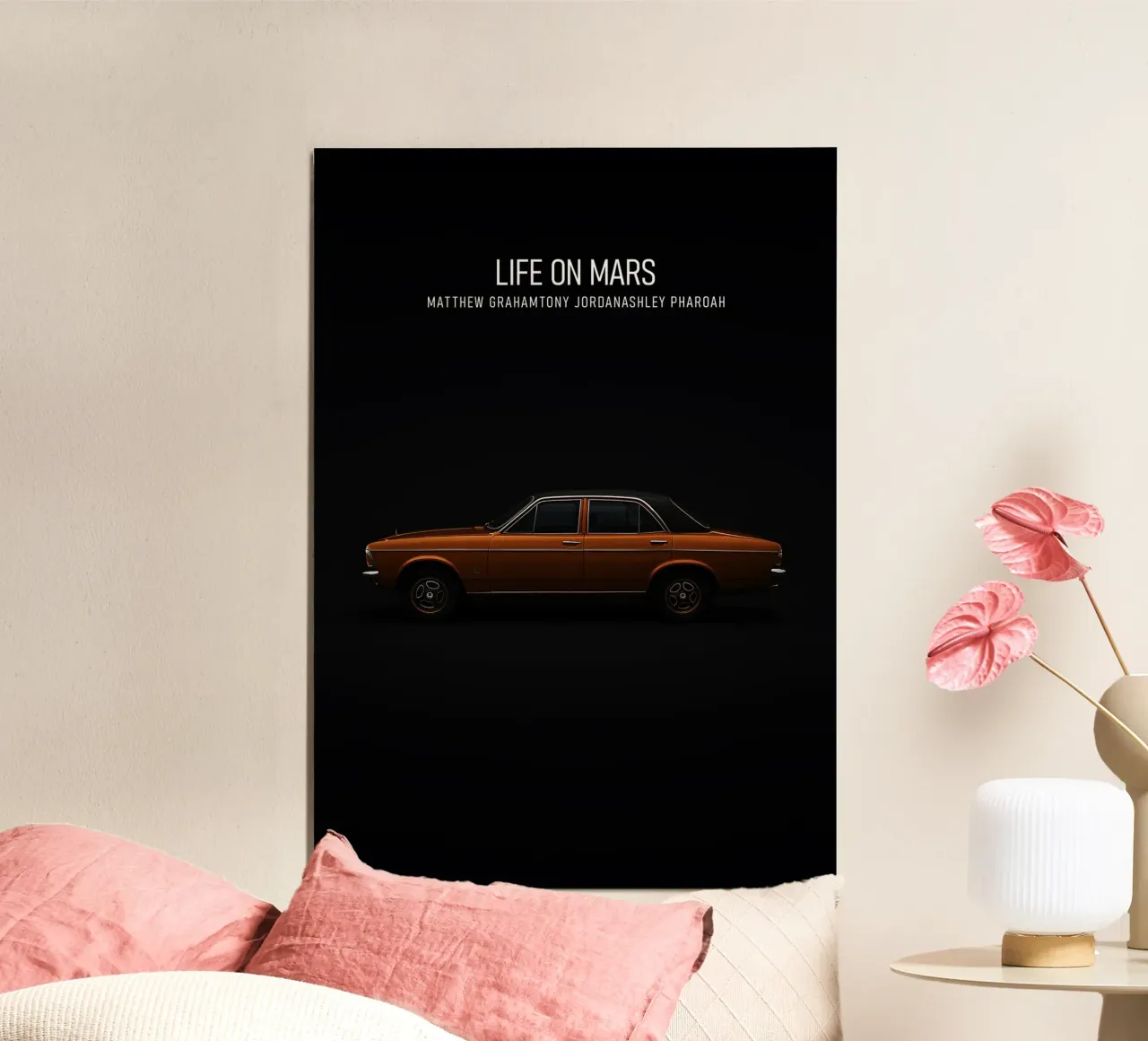 Life on Mars car poster con telaio in legno da AlexAuto