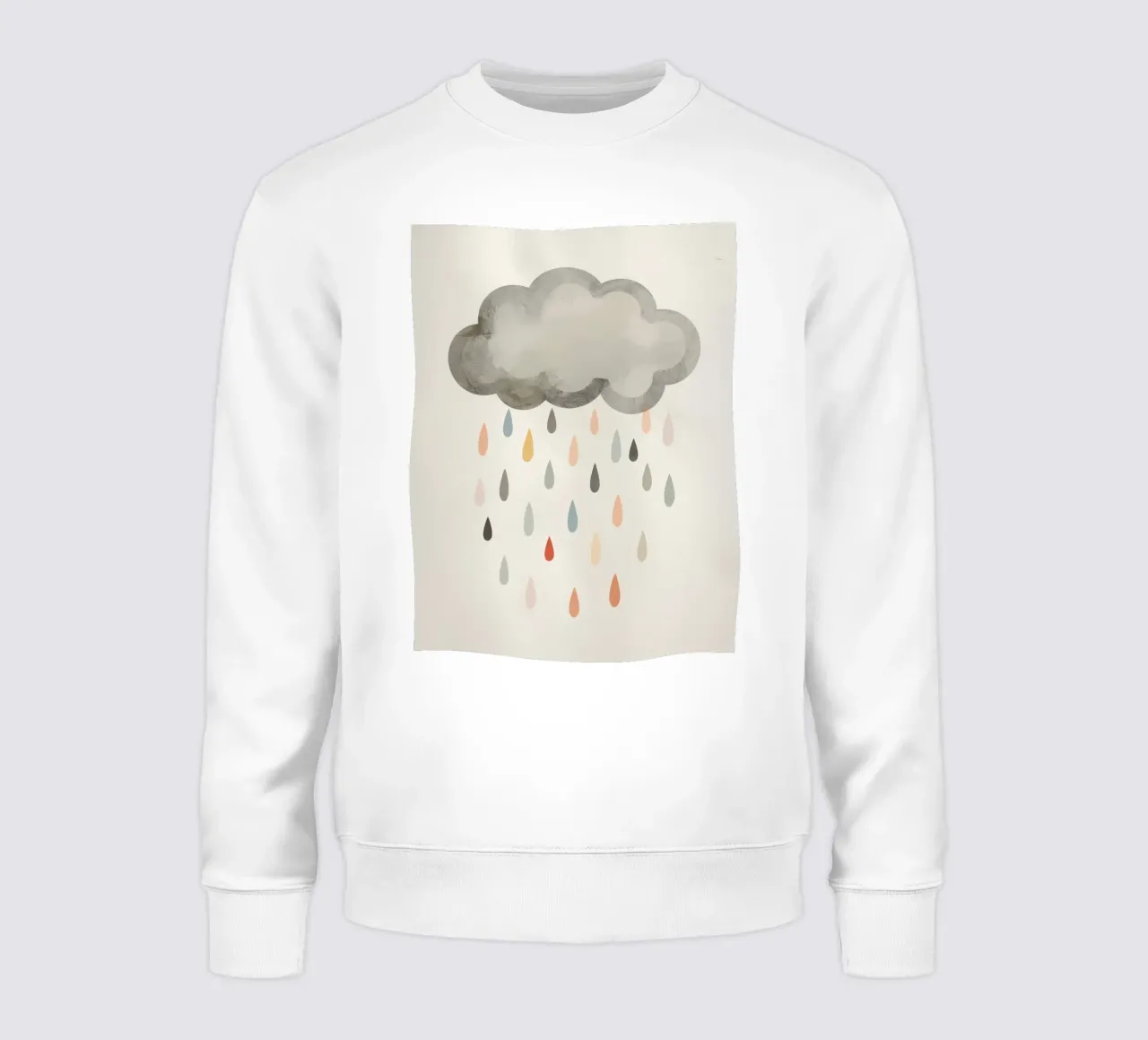 Nuvola con gocce di pioggia colorate felpa da DesignDoodle