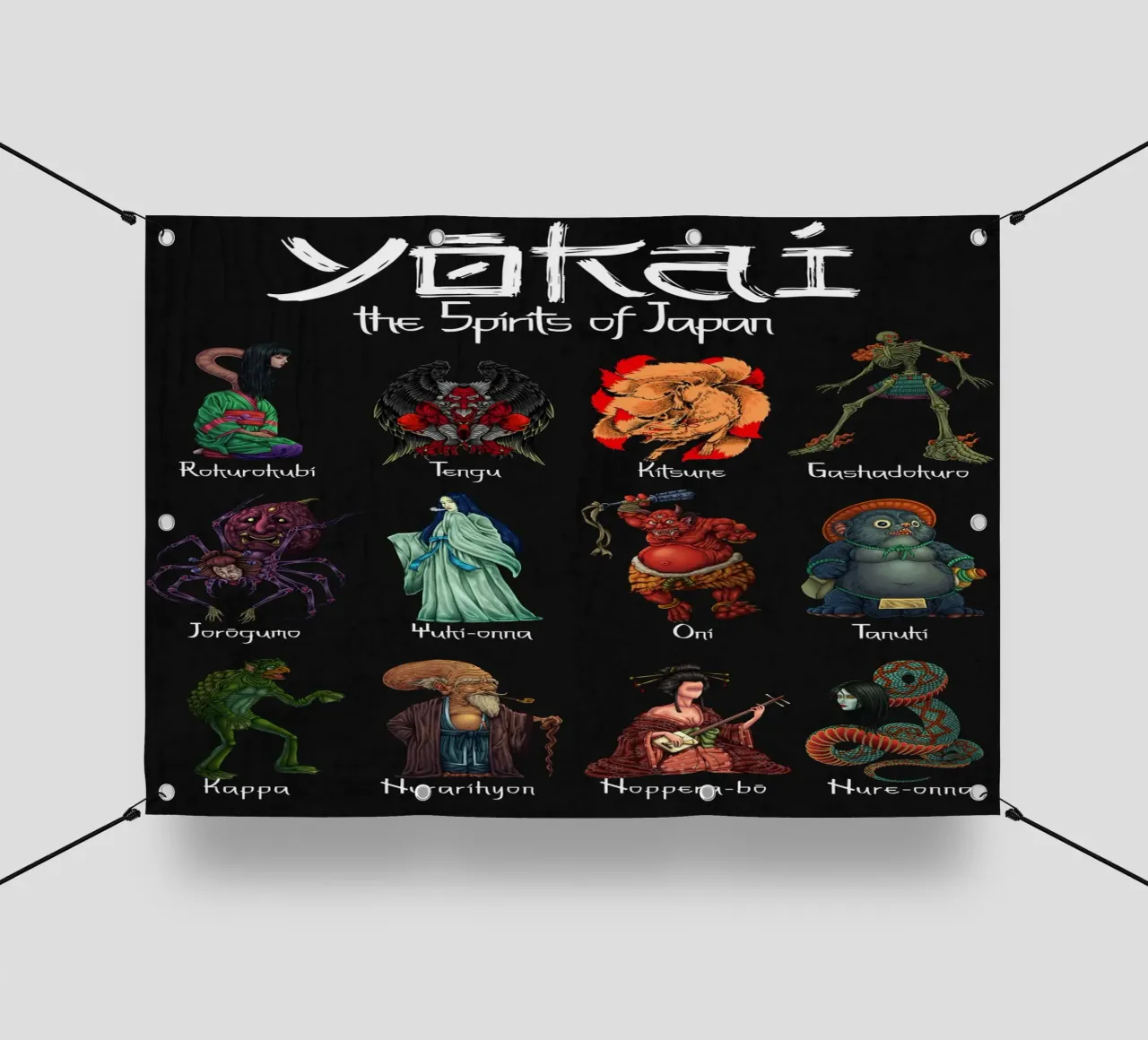 Yōkai - Il mondo degli spiriti giapponese in sintesi telo in pvc da pixelbull - medieval art and more