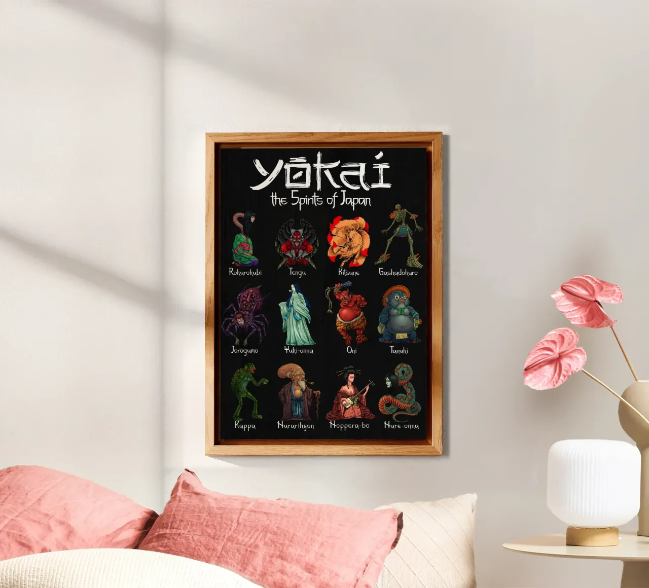Yōkai - Il mondo degli spiriti giapponese in sintesi alluminio dibond da pixelbull - medieval art and more