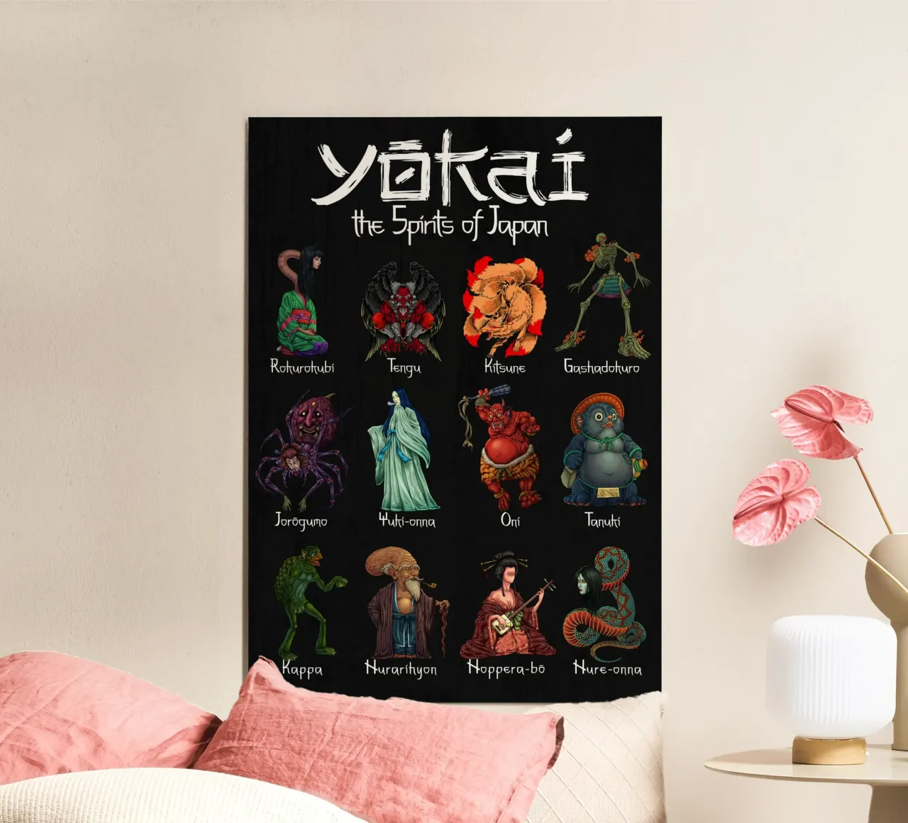 Yōkai - Il mondo degli spiriti giapponese in sintesi carta hahnemühle da pixelbull - medieval art and more