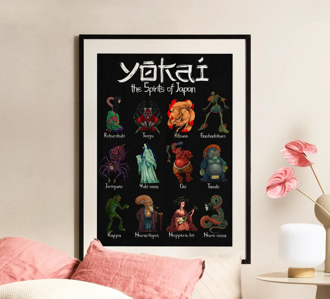 Yōkai - Il mondo degli spiriti giapponese in sintesi carta hahnemühle da pixelbull - medieval art and more
