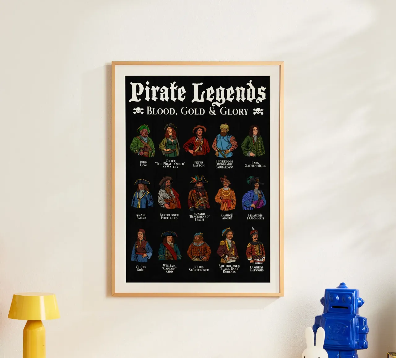 Pirates légendaires - Sang, or et gloire poster avec cadre en aluminium de pixelbull - medieval art and more