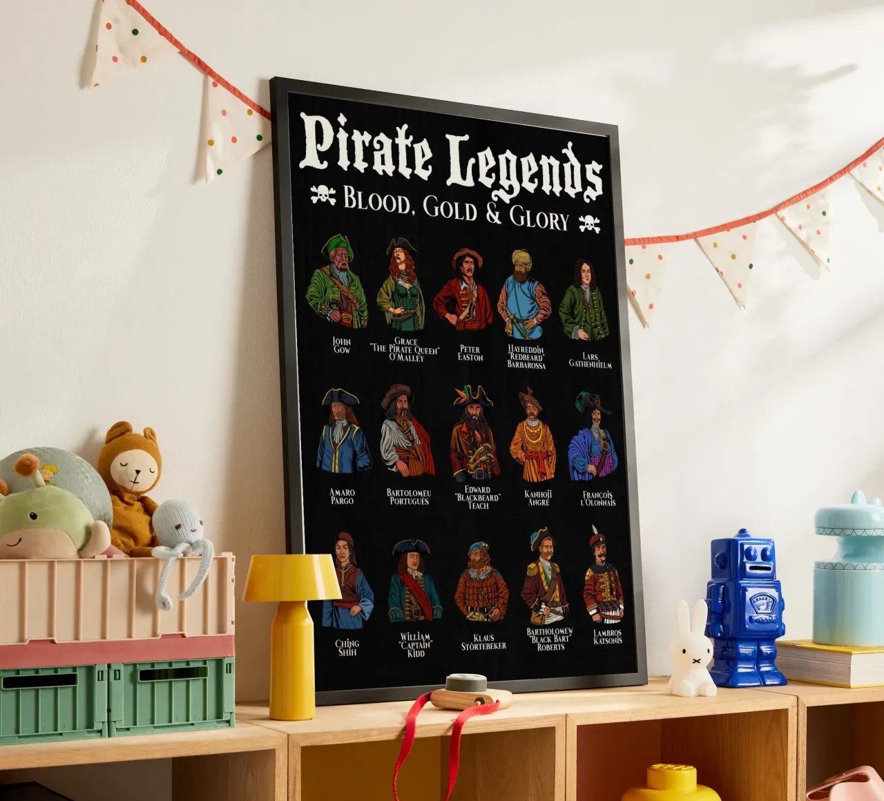 Pirates légendaires - Sang, or et gloire poster avec cadre en aluminium de pixelbull - medieval art and more