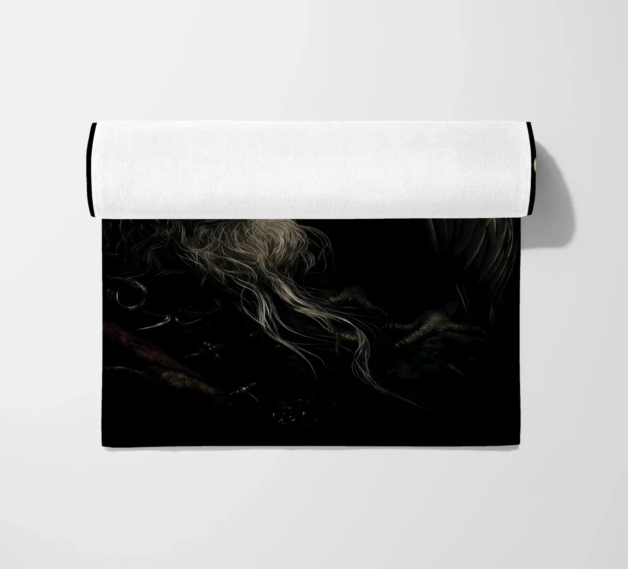 Studio sui pirati scuri con pappagallo telo mare da pixelbull - medieval art and more