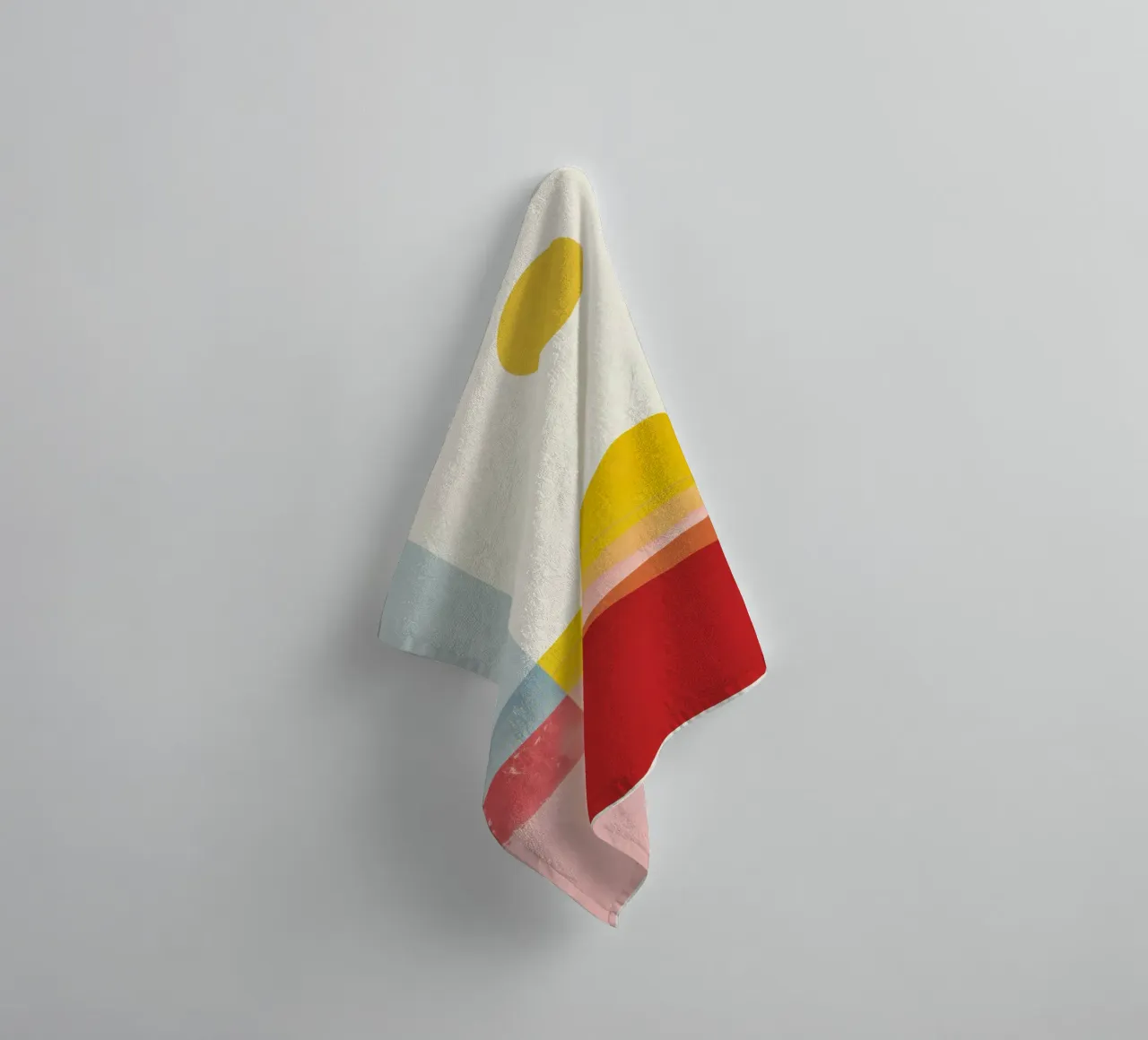 Abstract landscape with sun | Shared serenity towel by Autofocus