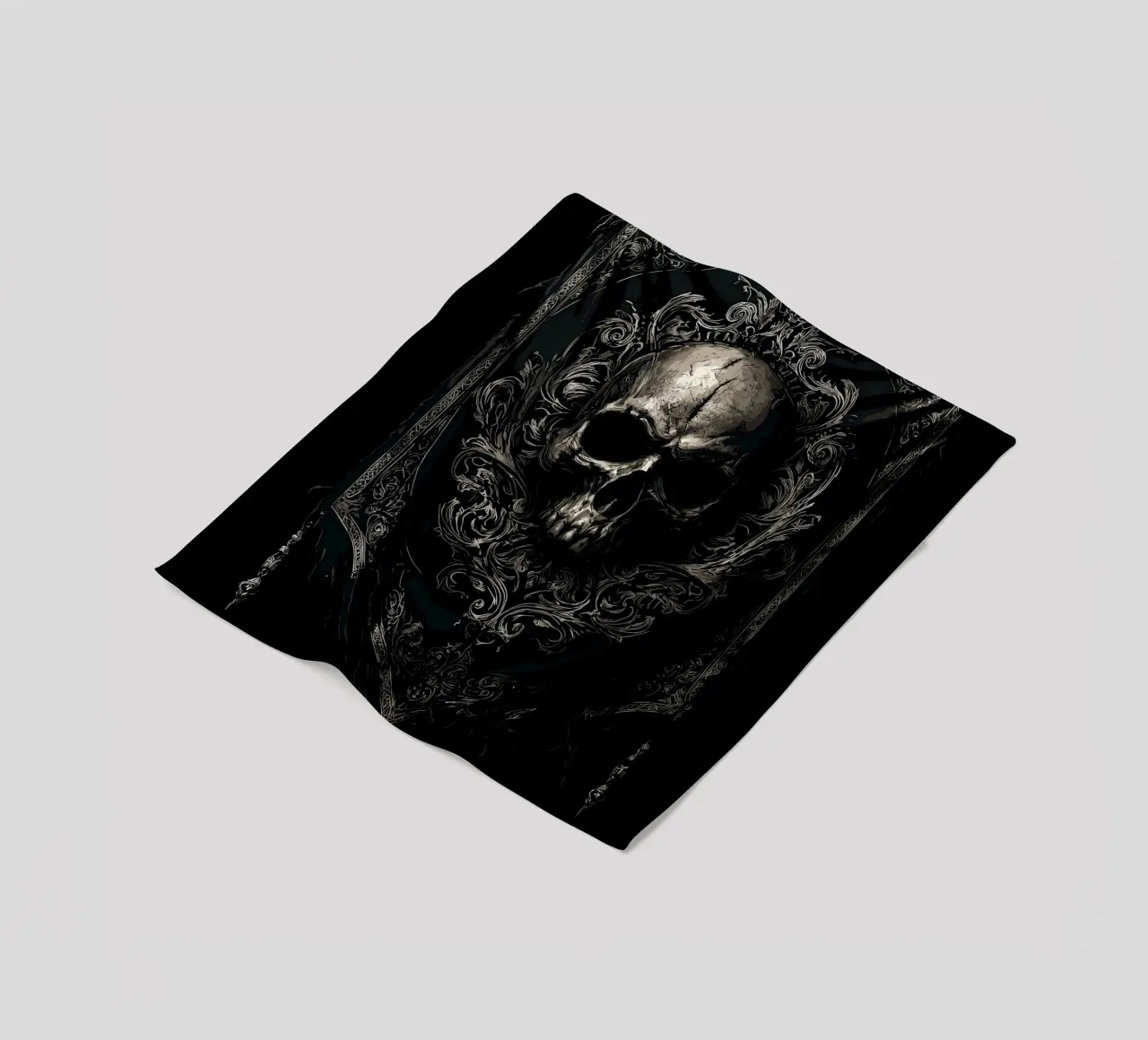 Stemma a teschio in stile gotico coperta in pile da pixelbull - medieval art and more