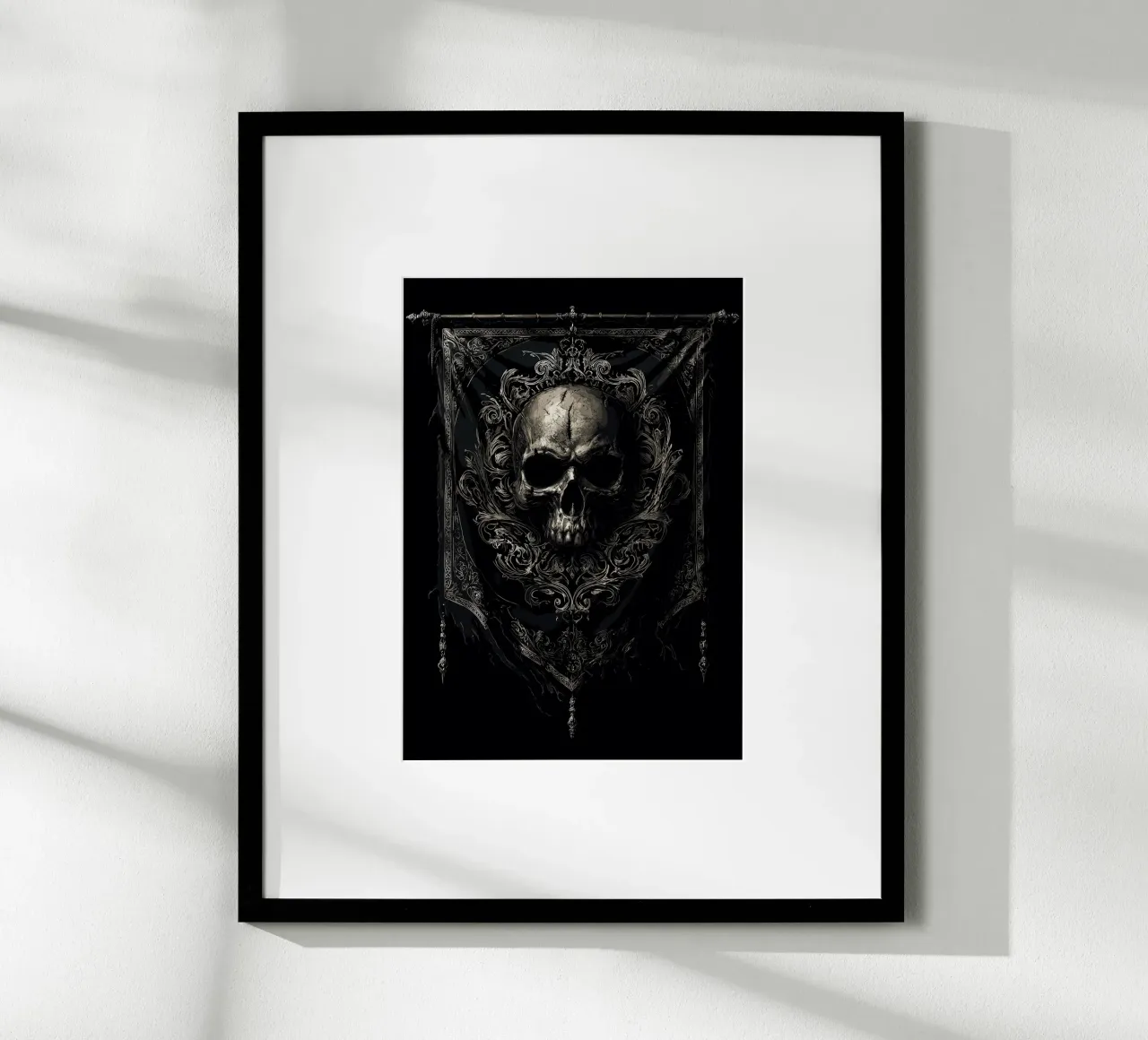 Stemma a teschio in stile gotico poster da pixelbull - medieval art and more
