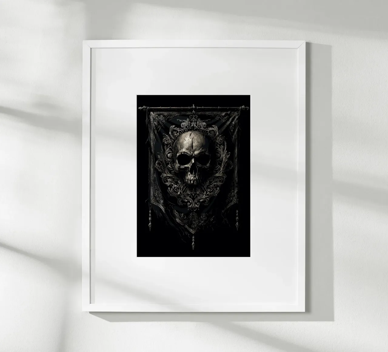 Stemma a teschio in stile gotico poster da pixelbull - medieval art and more