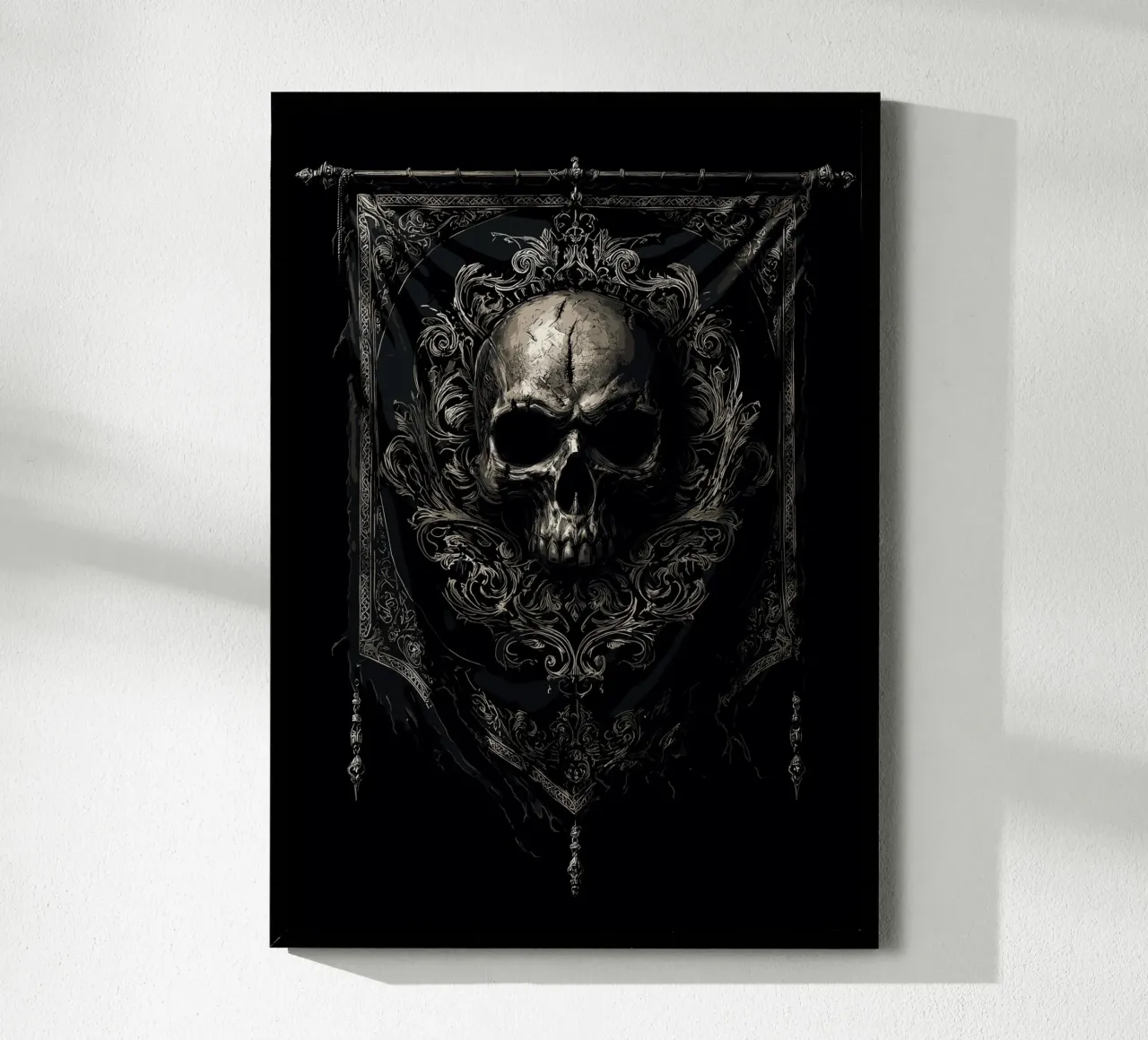 Stemma a teschio in stile gotico poster da pixelbull - medieval art and more