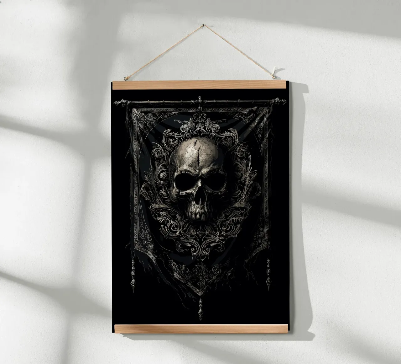 Stemma a teschio in stile gotico poster da pixelbull - medieval art and more