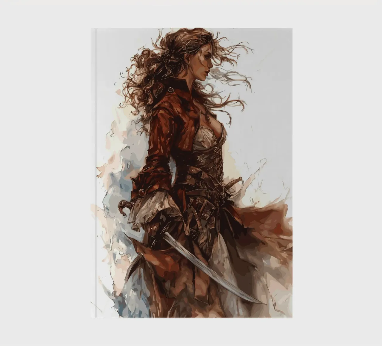 Un pirata nel vento con un atteggiamento determinato diario da pixelbull - medieval art and more