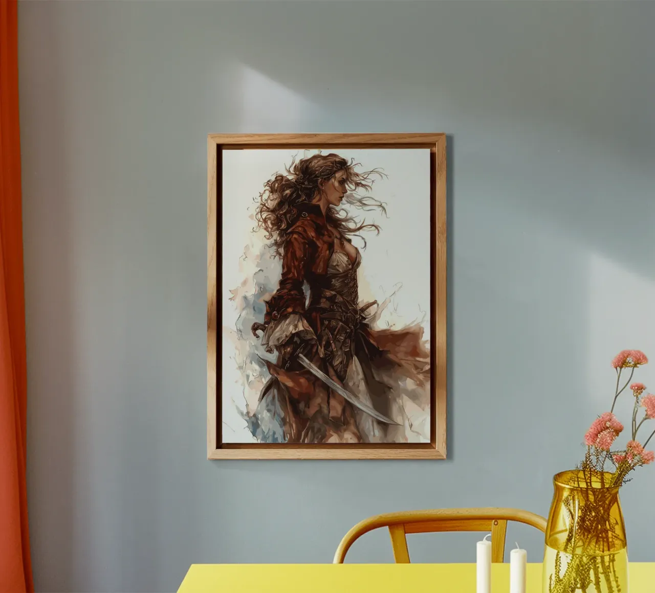 Un pirata nel vento con un atteggiamento determinato pannello forex da pixelbull - medieval art and more