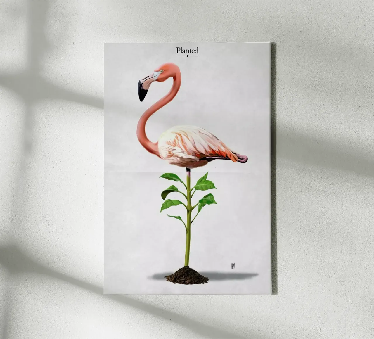 Planted (Titled) tela con Cornice a cassetta da Rob Art | Illustration