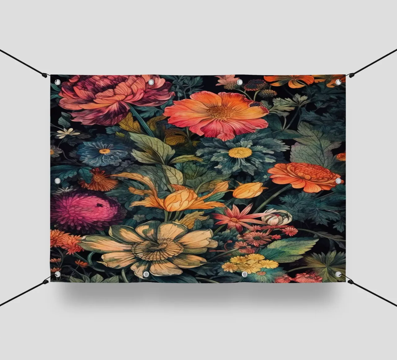 Prato di piante selvatiche dark art telo in pvc da Justyna Jaszke JBJart