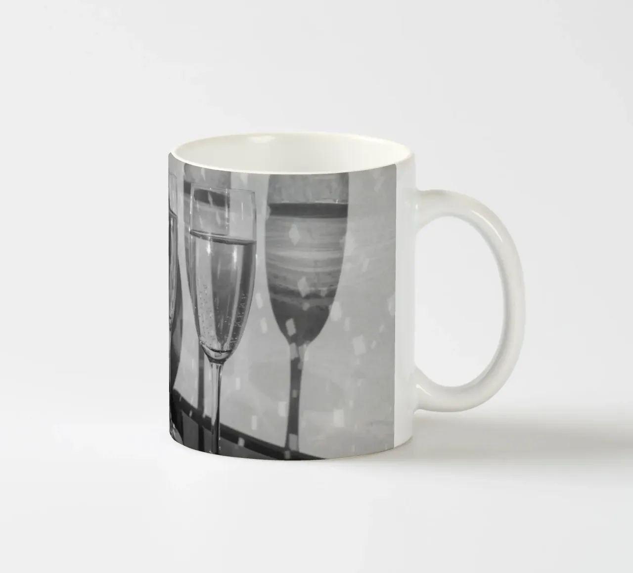 Bicchieri da discoteca con lenti retrò in bianco e nero tazza in ceramica da Dagmar Pels