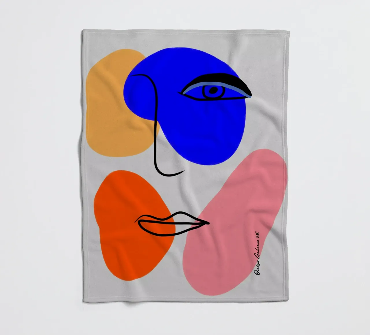 Line Art bertz coperta in pile da Mike Leymi