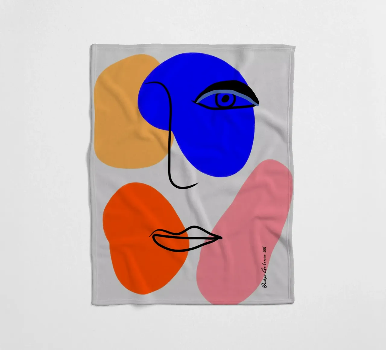 Line Art bertz coperta in pile da Mike Leymi