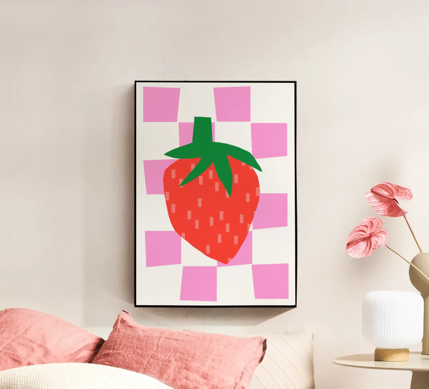 Erdbeere Checker plexiglass da Lisa Jasmin Bauer