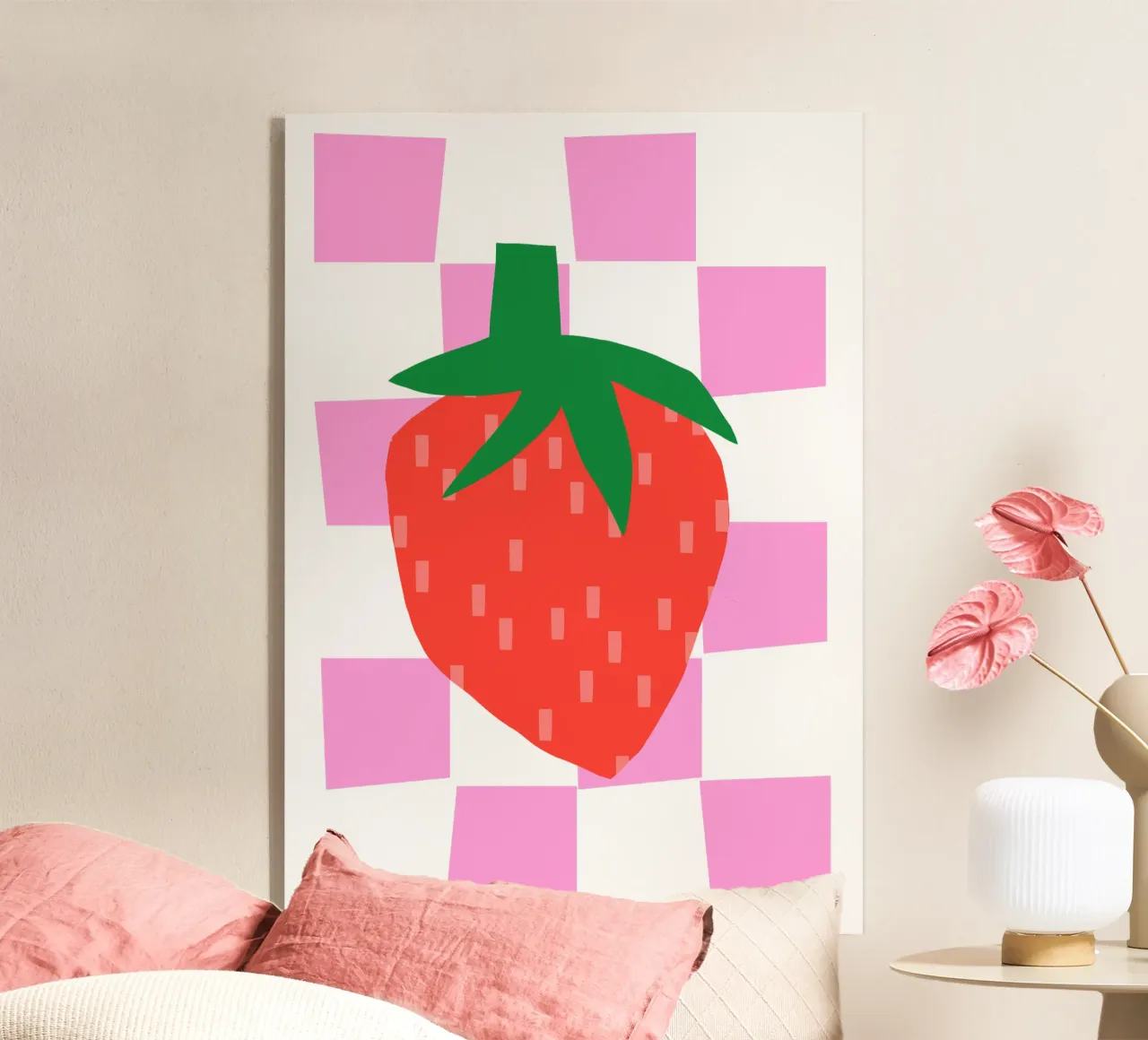 Erdbeere Checker plexiglass da Lisa Jasmin Bauer