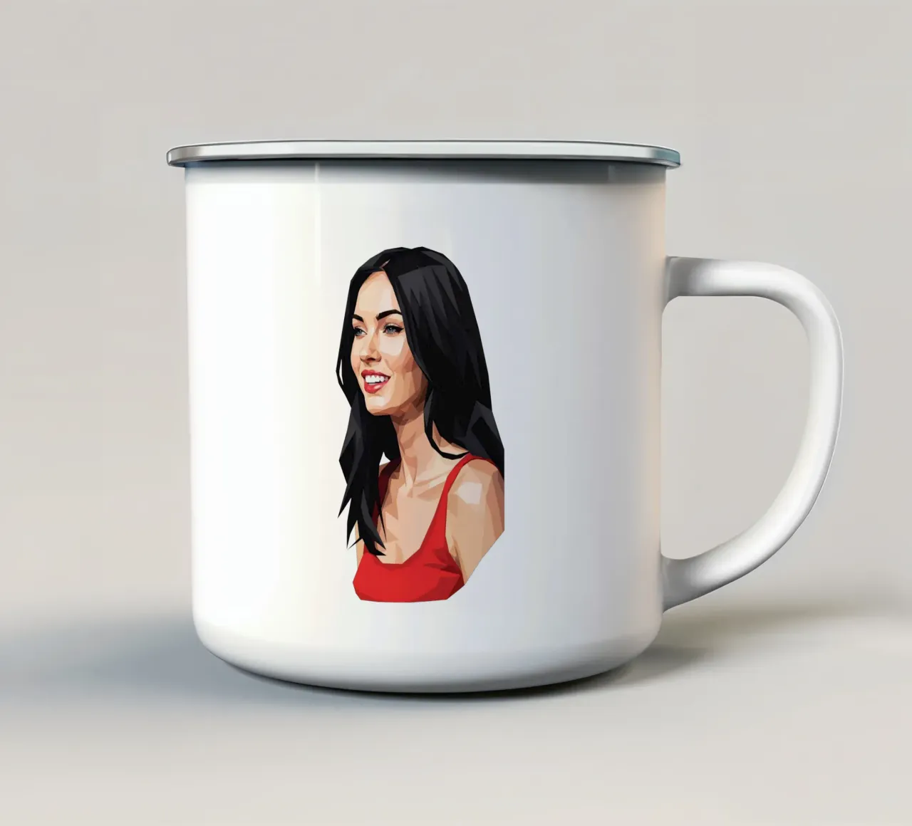 Megan Fox Low Poly tazza in smalto da Low Profile
