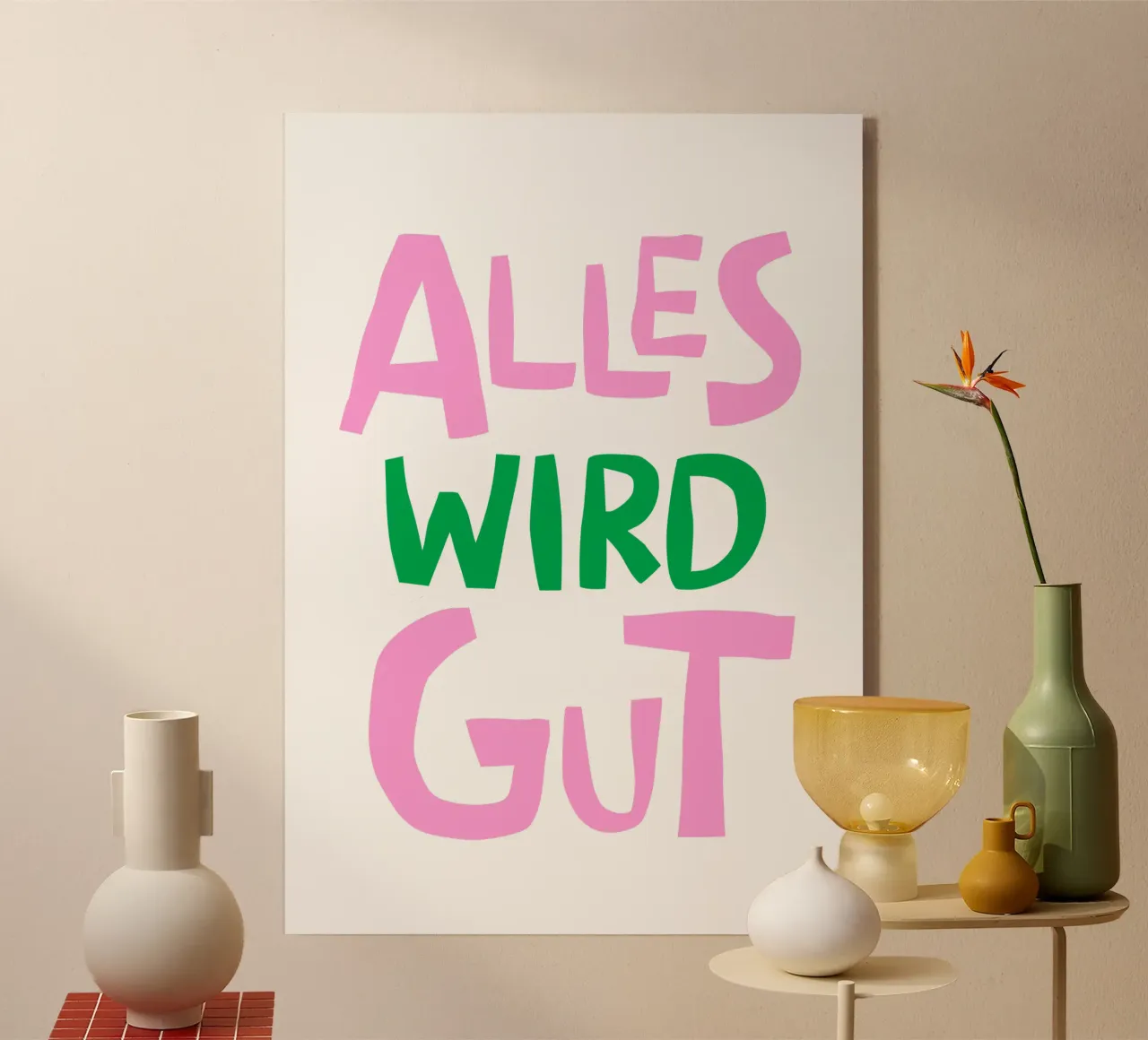 Alles wird gut acrylic glass by Lisa Jasmin Bauer