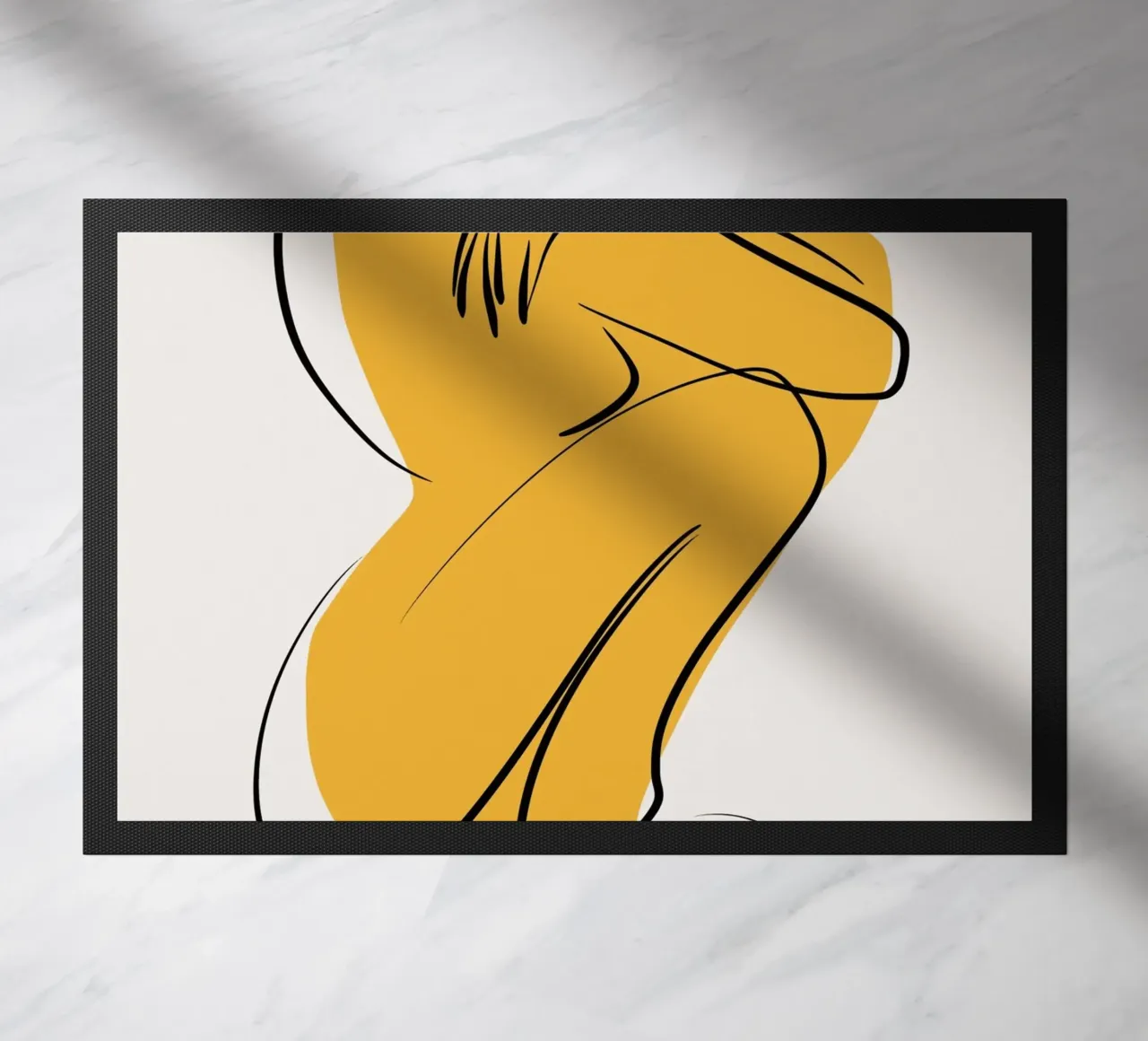 Giallo e nudo zerbino da Little Dean