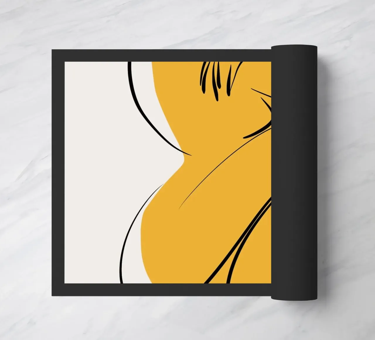 Giallo e nudo zerbino da Little Dean