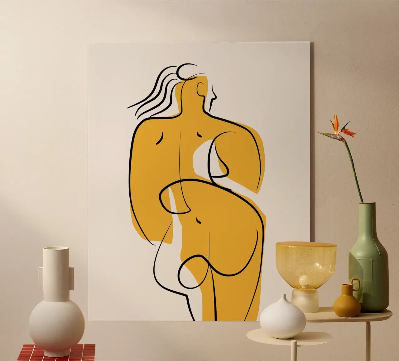 Giallo e nudo 02 plexiglass da Little Dean