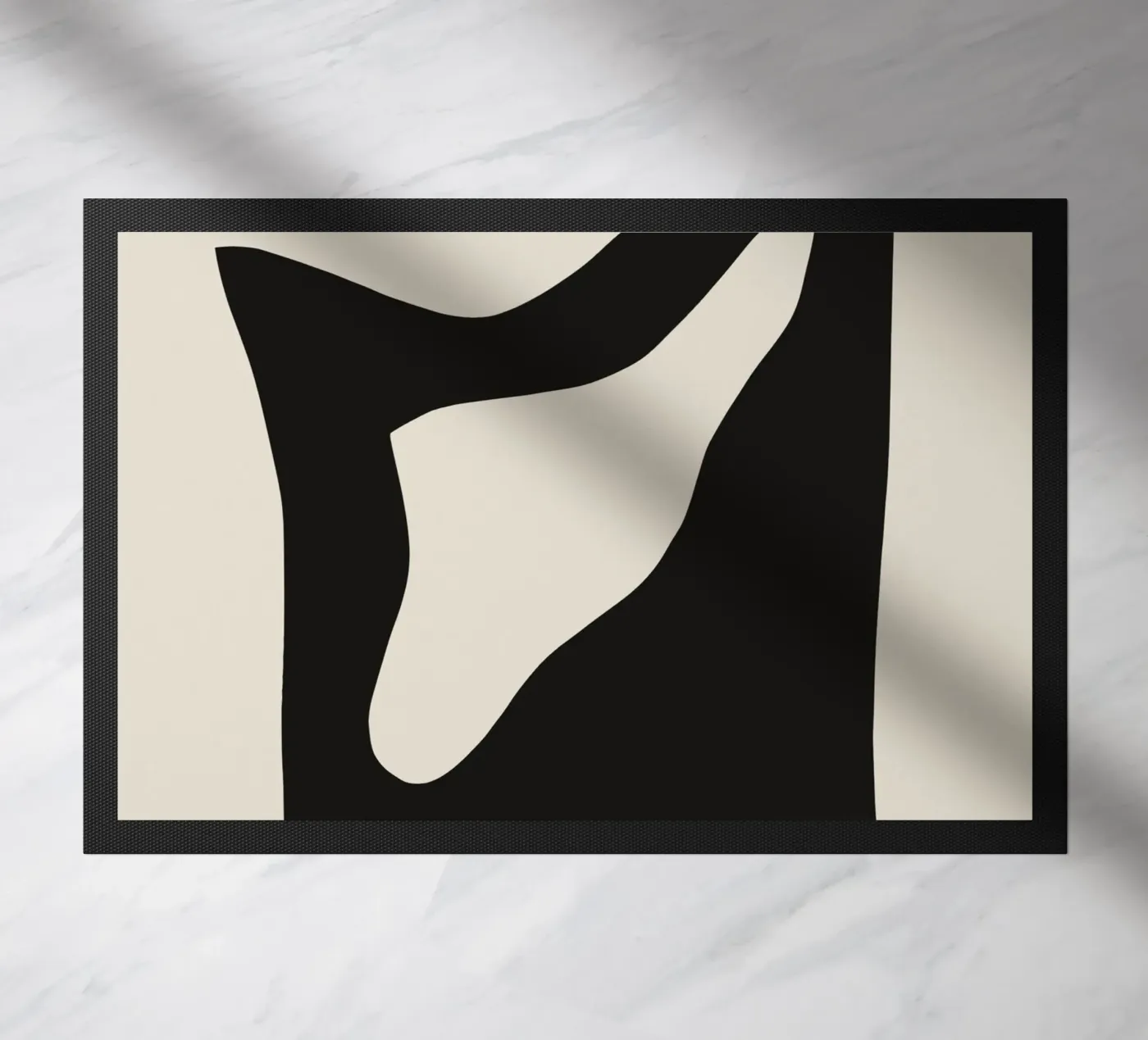 Dark abstract doormat by Little Dean