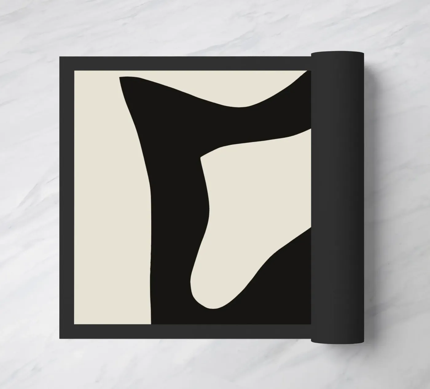 Dark abstract doormat by Little Dean