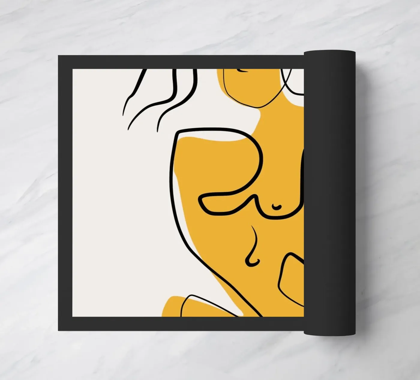 Giallo e nudo 03 zerbino da Little Dean