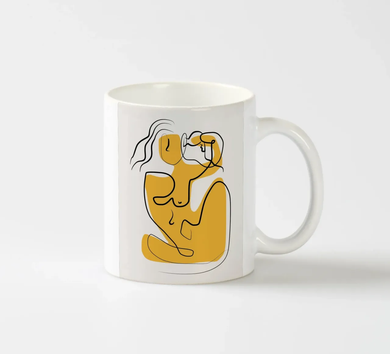 Giallo e nudo 03 tazza in ceramica da Little Dean