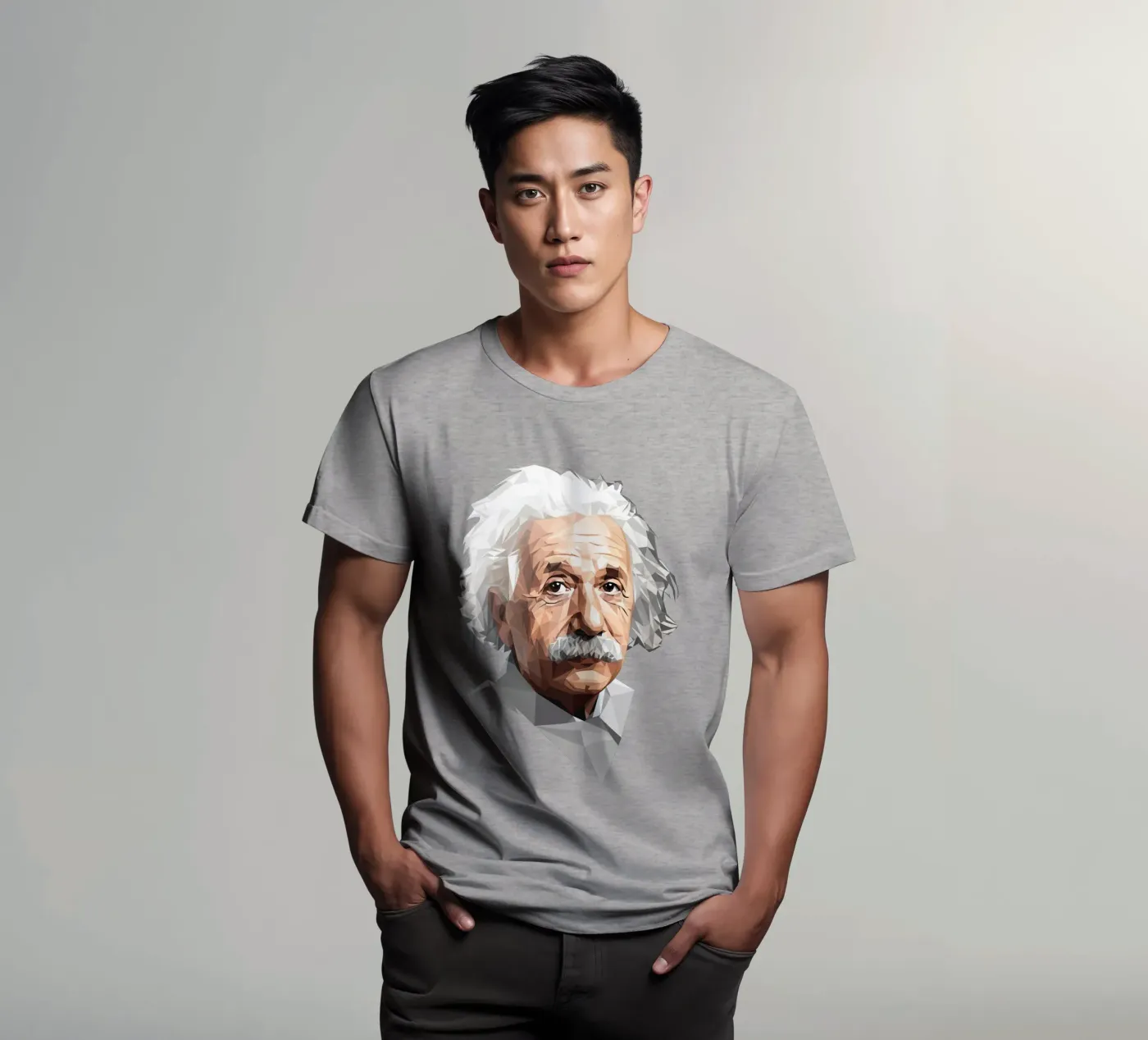 Albert Einstein Lowpoly t-shirt da Low Profile
