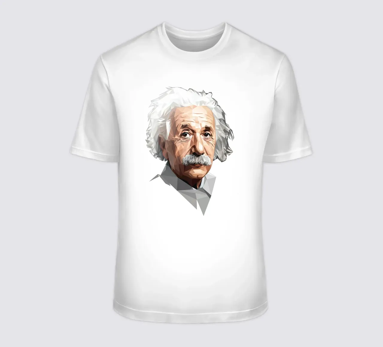 Albert Einstein Lowpoly t-shirt da Low Profile