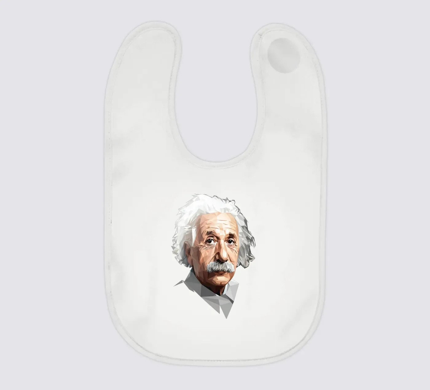Albert Einstein Lowpoly baby bib by Low Profile