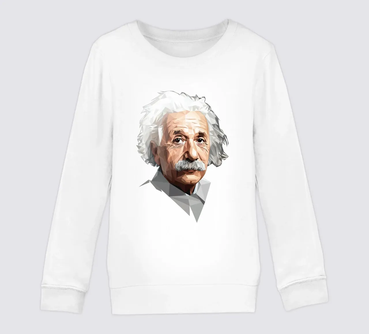Albert Einstein Lowpoly sudadera para niño de Low Profile