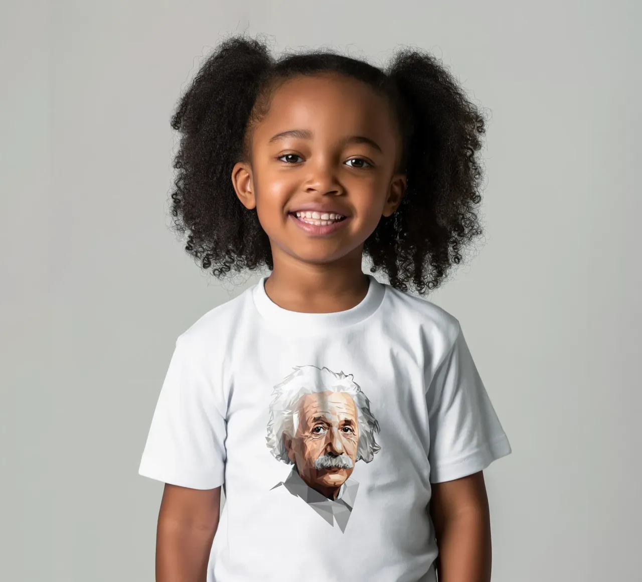 Albert Einstein Lowpoly t-shirt bambini da Low Profile