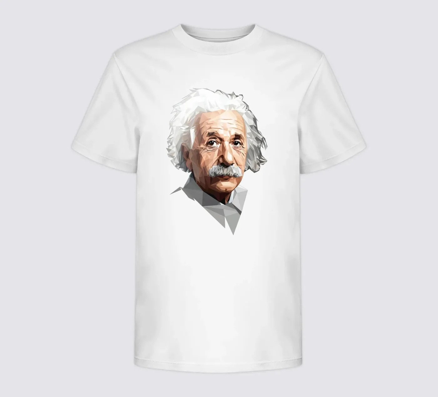 Albert Einstein Lowpoly kinder t-shirt van Low Profile