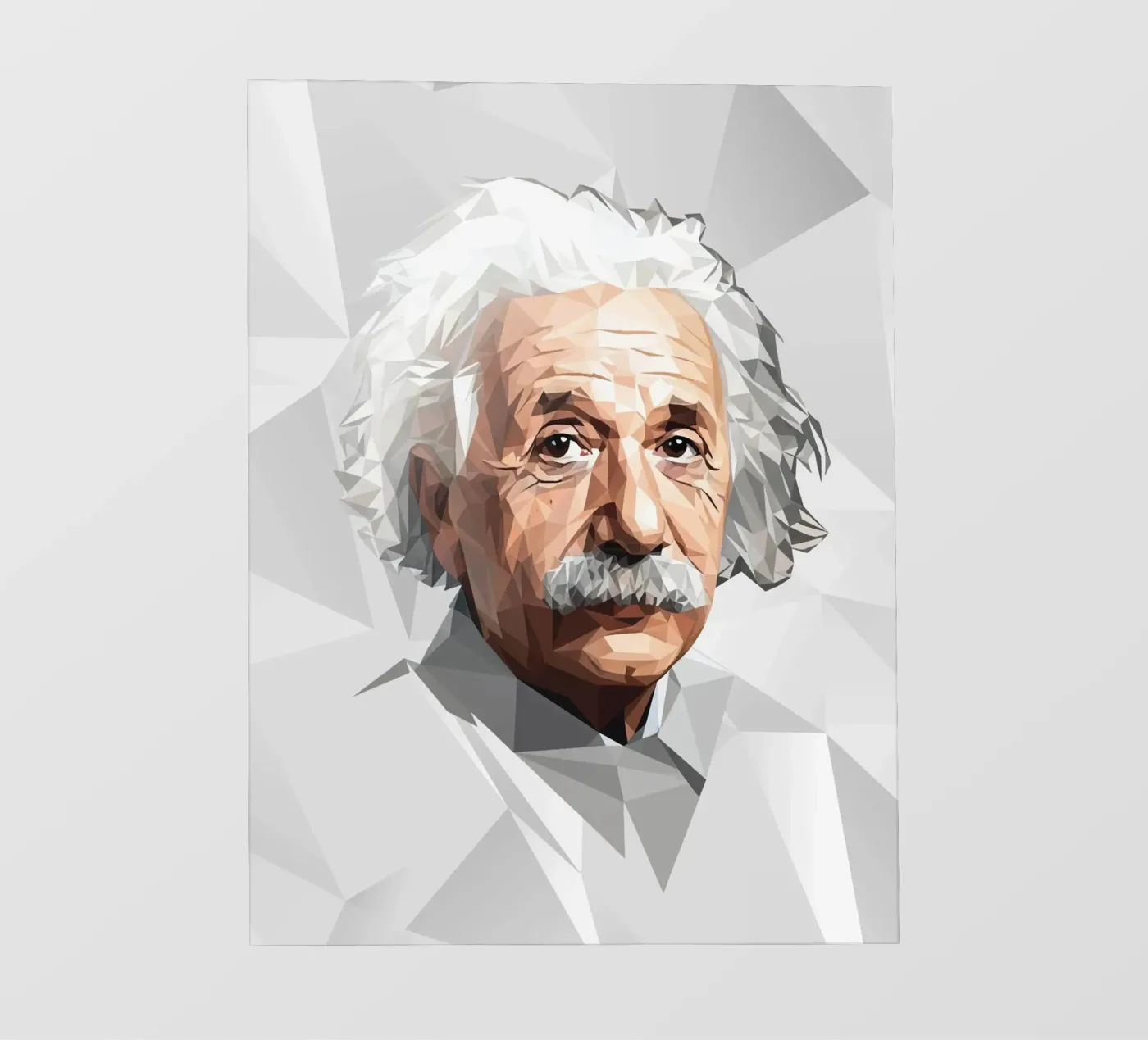 Albert Einstein Lowpoly pellicola backlit da Low Profile
